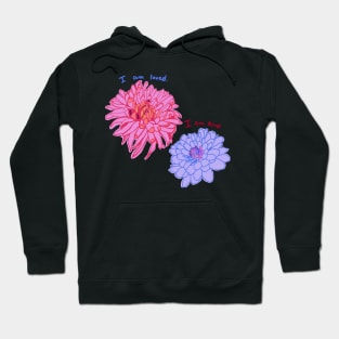 Self Love Dahlia Flowers “I am loved. I am kind.” Hoodie